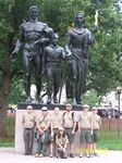 Part of the crew found the Boy Scout Memorial Statue