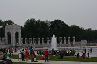 Fountains behind Band at WWII Memorial