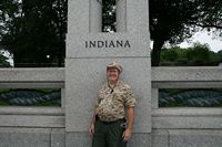 Yours truly posing under Indiana at the WWII Memorial