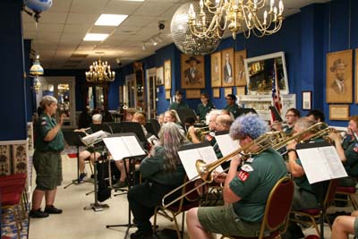 Nice View Of The Whole Band Playing A Concert In The Blue Room At The Patee House