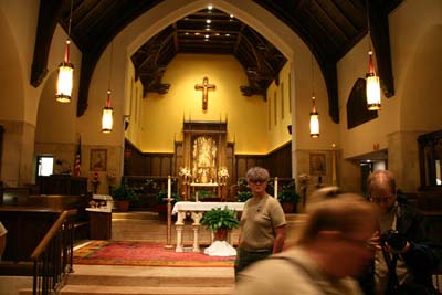 A View Of The Nave And Alter At The Catholic Cathedral In Boys Town