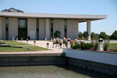 Stuhr Museum Building Had A Lake Surrounding It With A Bridge Walkway To The Main Entrance