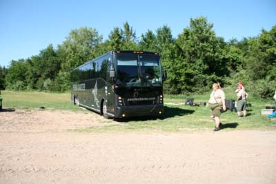 As We Arrived At Camp Augustine The Bus Got Stuck In The Soft Gravel Parking Lot