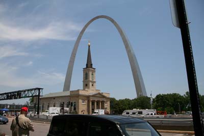 View of the Gateway Arch As We Arrived In St. Louis